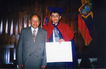 Con nuestro recordado padre en la graducación de Diego como Abogado, Universidad de Cuenca, 2001